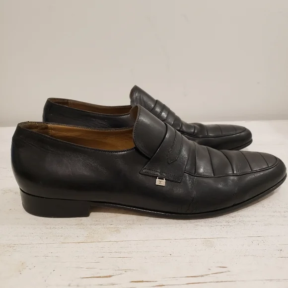LOUIS VUITTON Vintage Slip On Size 9 Black Louis Vuitton | Shoes | Louis Vuitton Black Leather Dress  main image 2